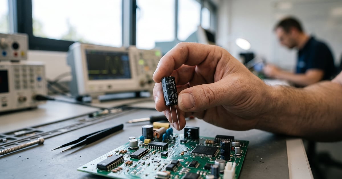 Composant électronique condensateur sur circuit imprimé – composant electronique condensateur