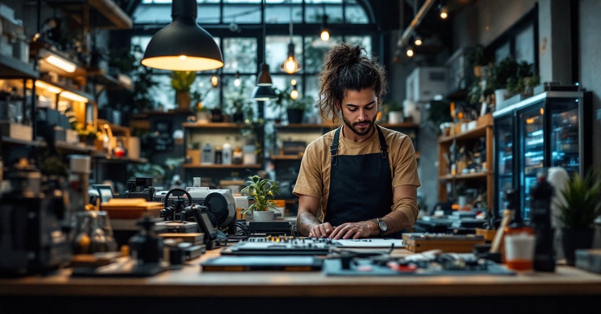 Magasin de composants électroniques à Toulouse avec rayons de pièces et équipements techniques